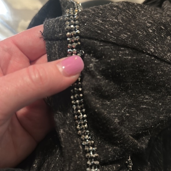 Torrid Rhinestone Polyester Linen Blend Tee Shirt - Picture 4 of 5